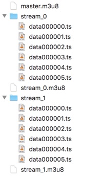 HLS Segments in folders