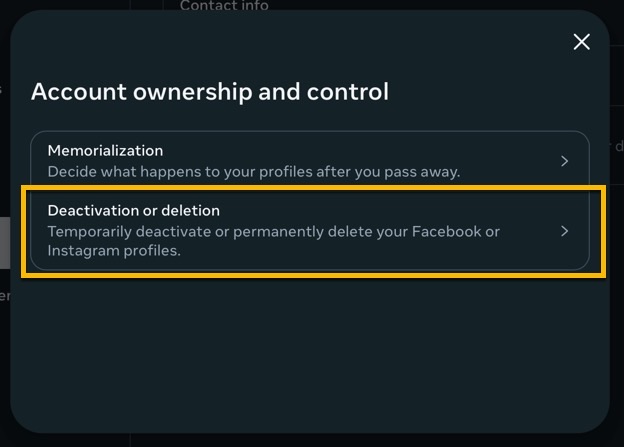 Account ownership and control